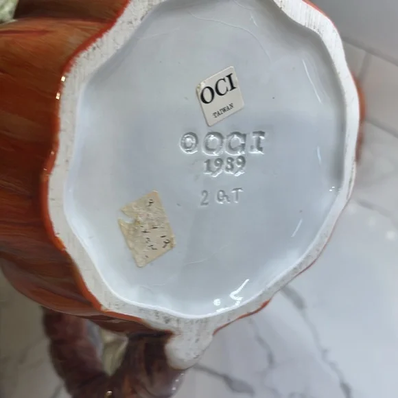 Halloween Pumpkin Pitcher and creamer Fitz & Floyd 1989 - Picture 6 of 10